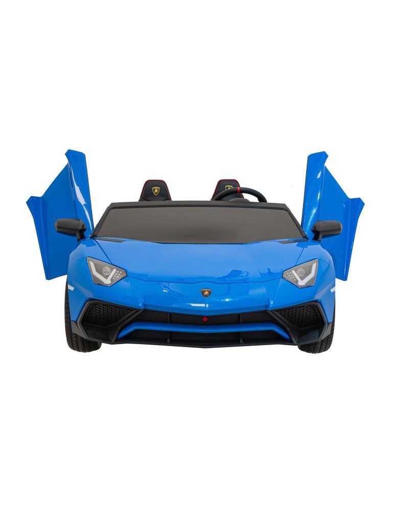Lamborghini Aventador SV 24V - Coche eléctrico infantil biplaza con 2 motores de 200W, luces LED, suspensión y mando parental. 