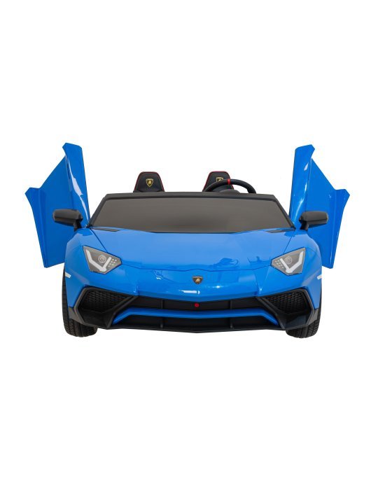 Lamborghini Aventador SV 24V - Coche eléctrico infantil biplaza con 2 motores de 200W, luces LED, suspensión y mando parental. 