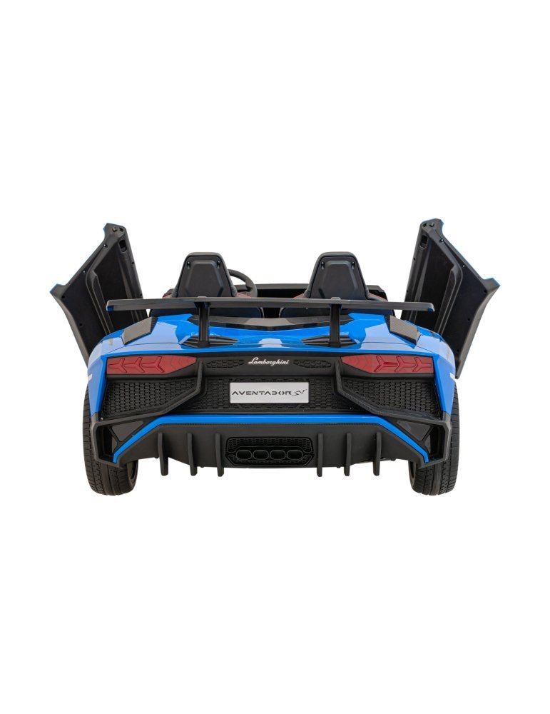 Lamborghini Aventador SV 24V - Coche eléctrico infantil biplaza con 2 motores de 200W, luces LED, suspensión y mando parental. 