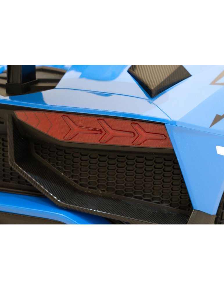 Lamborghini Aventador SV 24V - Coche eléctrico infantil biplaza con 2 motores de 200W, luces LED, suspensión y mando parental. 