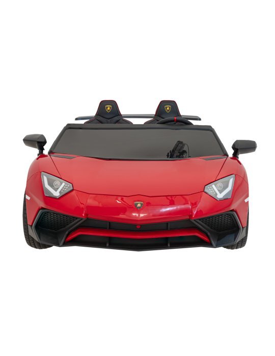 Lamborghini Aventador SV 24V - Coche eléctrico infantil biplaza con 2 motores de 200W, luces LED, suspensión y mando parental. 
