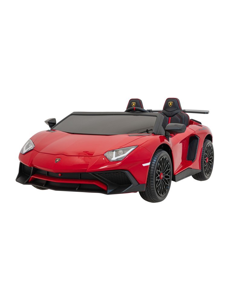 Lamborghini Aventador SV 24V - Coche eléctrico infantil biplaza con 2 motores de 200W, luces LED, suspensión y mando parental. 