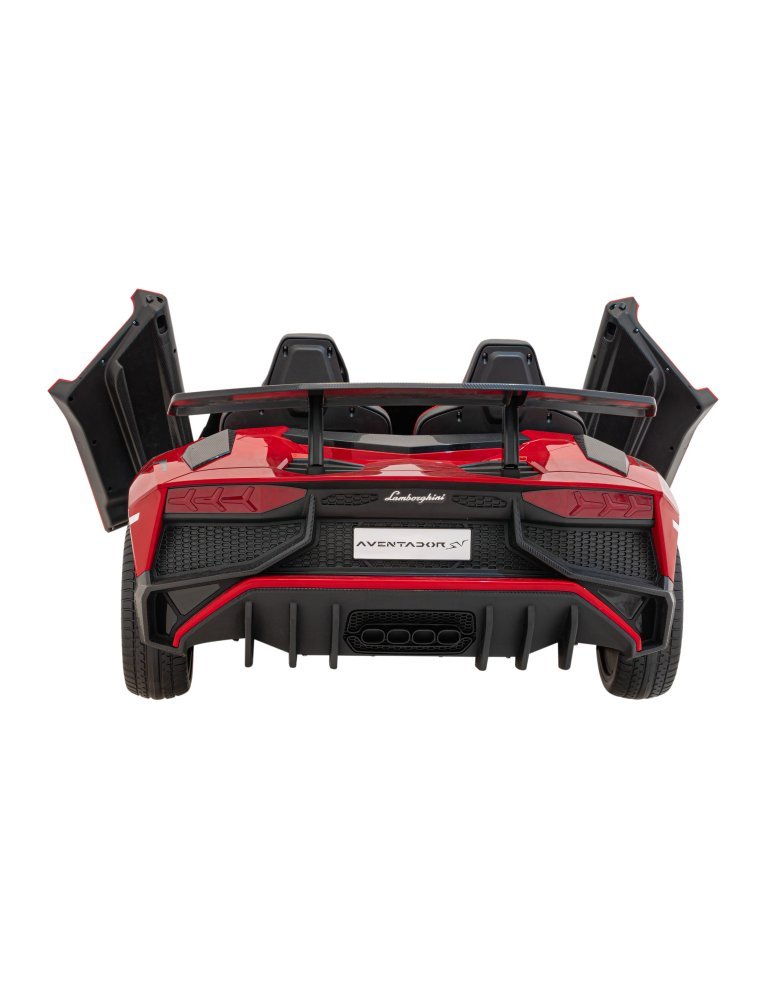 Lamborghini Aventador SV 24V - Coche eléctrico infantil biplaza con 2 motores de 200W, luces LED, suspensión y mando parental. 
