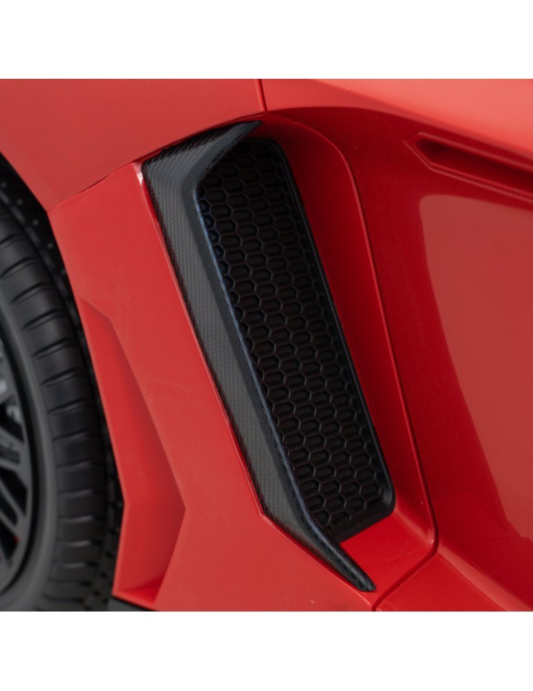 Lamborghini Aventador SV 24V - Coche eléctrico infantil biplaza con 2 motores de 200W, luces LED, suspensión y mando parental. 
