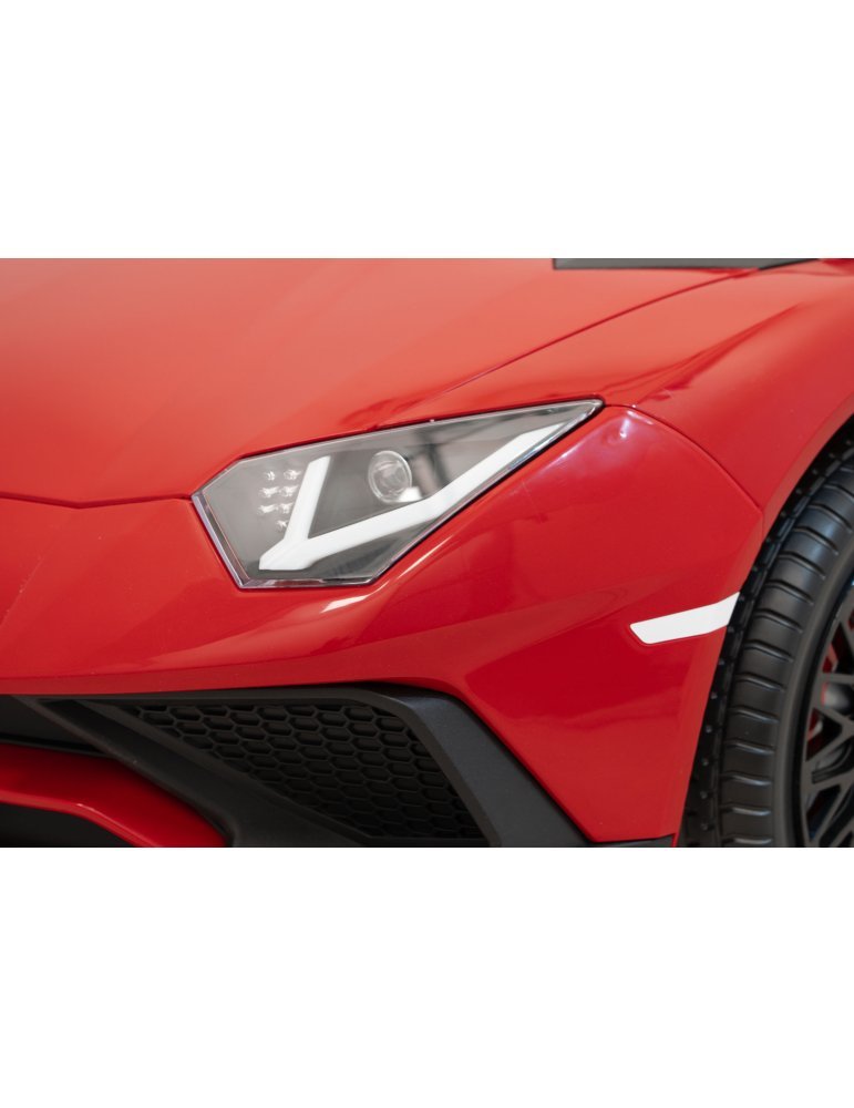 Lamborghini Aventador SV 24V - Coche eléctrico infantil biplaza con 2 motores de 200W, luces LED, suspensión y mando parental. 