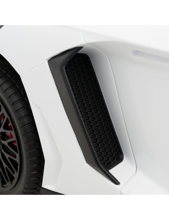 Lamborghini Aventador SV 24V - Coche eléctrico infantil biplaza con 2 motores de 200W, luces LED, suspensión y mando parental. 