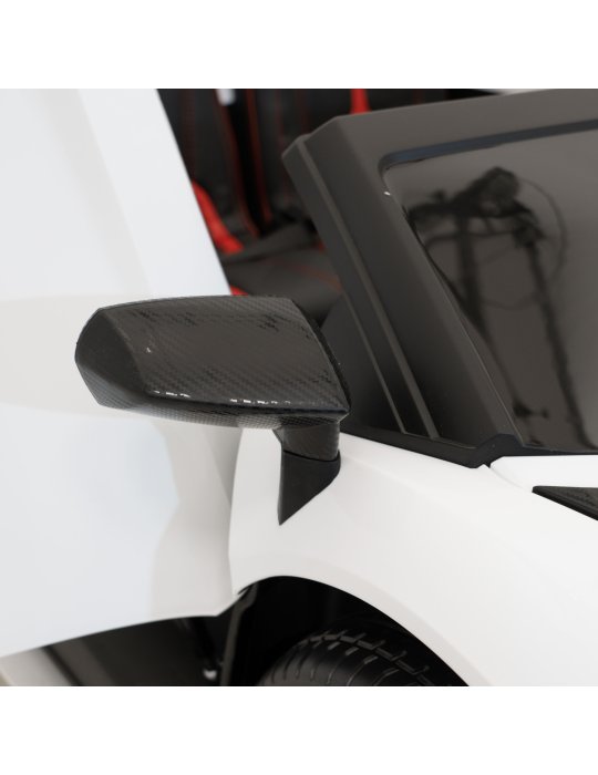 Lamborghini Aventador SV 24V - Coche eléctrico infantil biplaza con 2 motores de 200W, luces LED, suspensión y mando parental. 