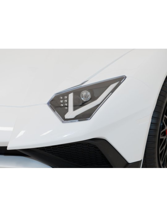 Lamborghini Aventador SV 24V - Coche eléctrico infantil biplaza con 2 motores de 200W, luces LED, suspensión y mando parental. 