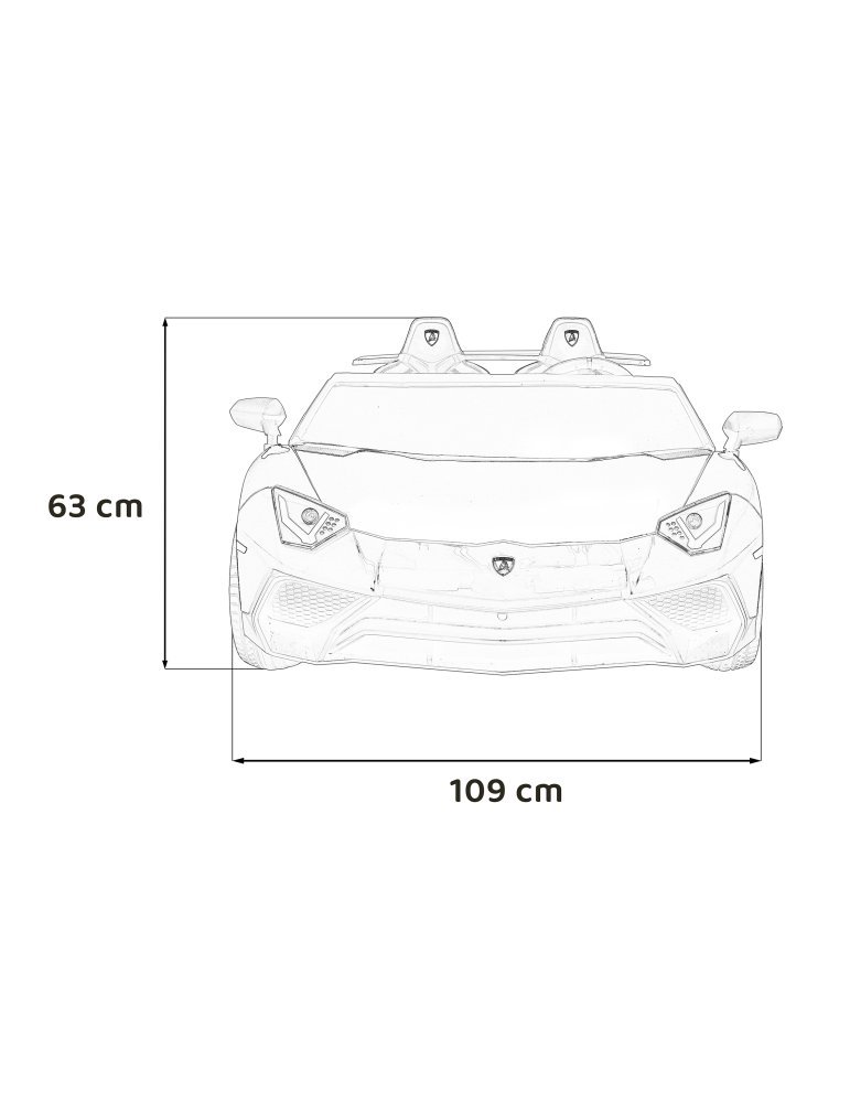 Lamborghini Aventador SV 24V - Coche eléctrico infantil biplaza con 2 motores de 200W, luces LED, suspensión y mando parental. 