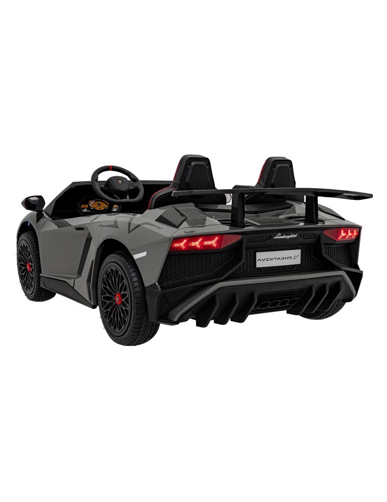 Lamborghini Aventador SV 24V - Coche eléctrico infantil biplaza con 2 motores de 200W, luces LED, suspensión y mando parental. 