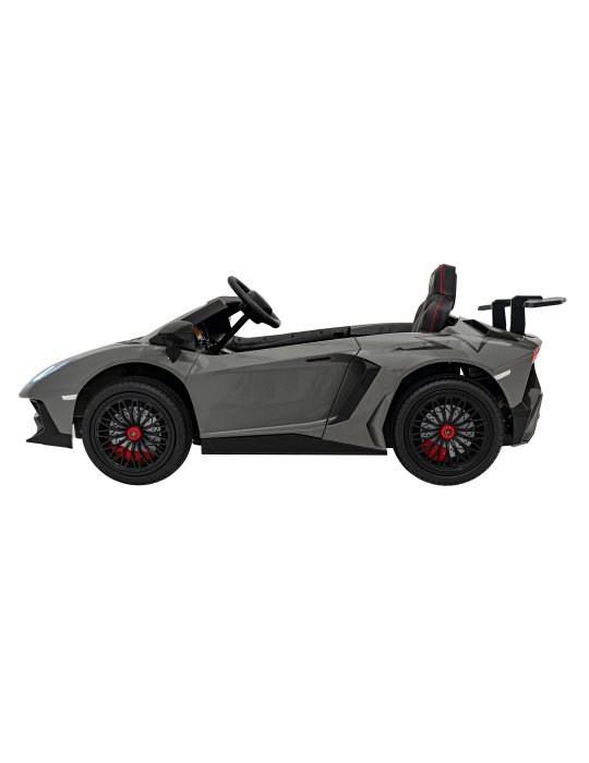 Lamborghini Aventador SV 24V - Coche eléctrico infantil biplaza con 2 motores de 200W, luces LED, suspensión y mando parental. 