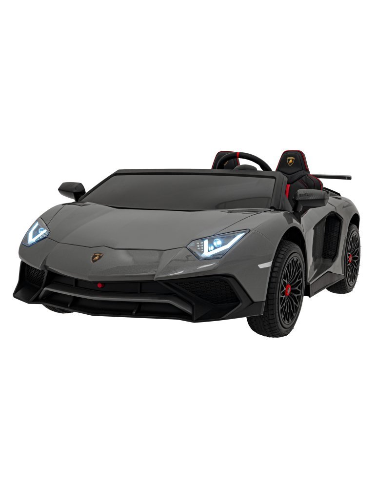 Lamborghini Aventador SV 24V - Coche eléctrico infantil biplaza con 2 motores de 200W, luces LED, suspensión y mando parental. 