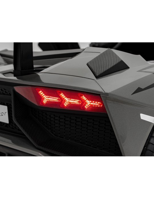 Lamborghini Aventador SV 24V - Coche eléctrico infantil biplaza con 2 motores de 200W, luces LED, suspensión y mando parental. 