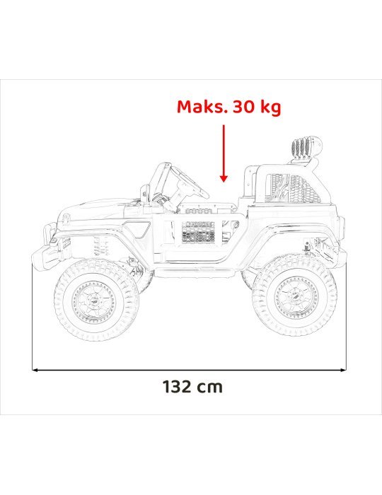 OFF-ROAD 3.0 | Coche Eléctrico Infantil 12V con 4 Motores y Control Parental 