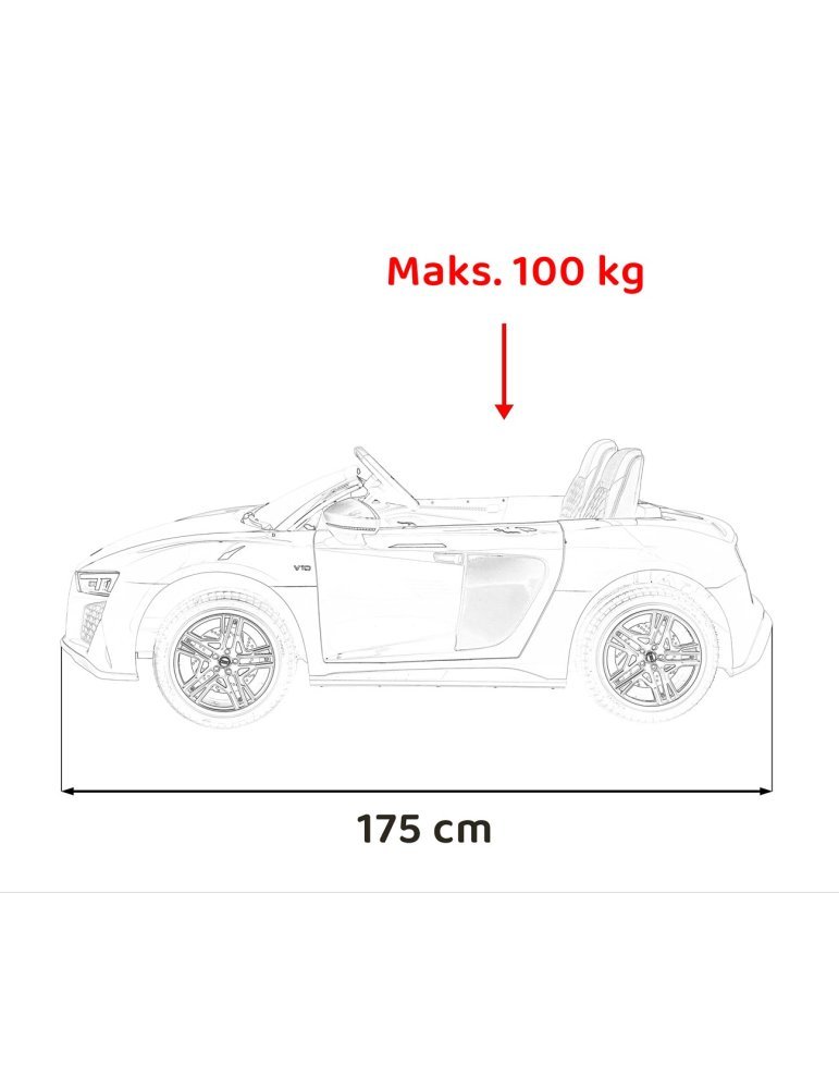 Children's Car Audi Spyder R8 Lift Biplaza 159  - Vista 28