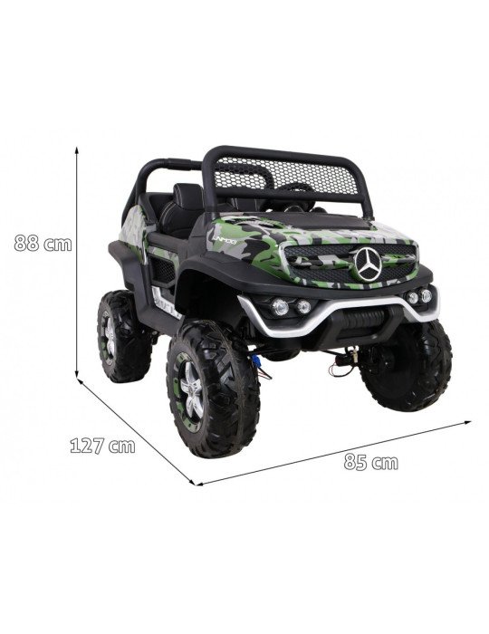 Mercedes Benz Unimog 12V Biplaza - Coche infantil todoterreno | Patilandia 