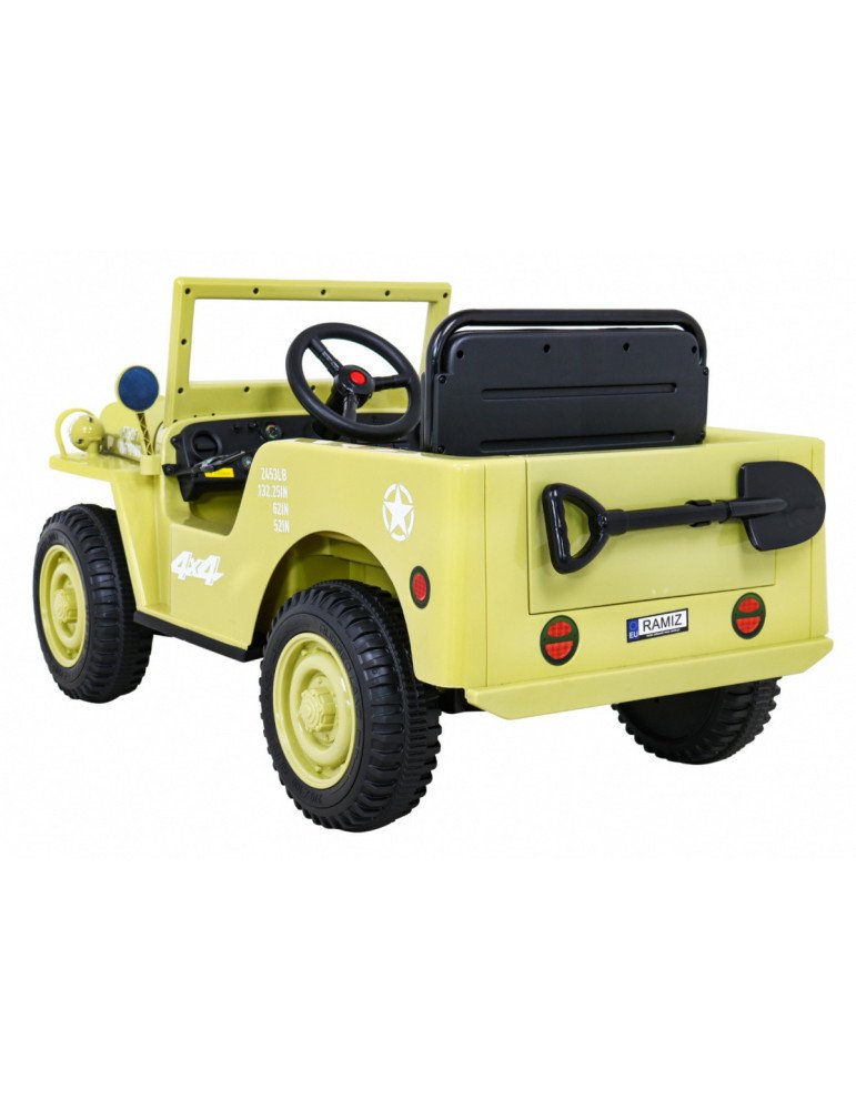Todoterreno infantil ARMY de EE.UU. – 12V, 4x4, Tres Asientos 35 
