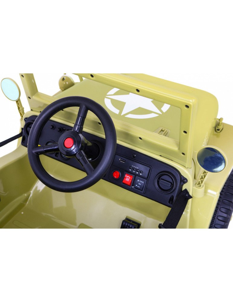 Todoterreno infantil ARMY de EE.UU. – 12V, 4x4, Tres Asientos 39 