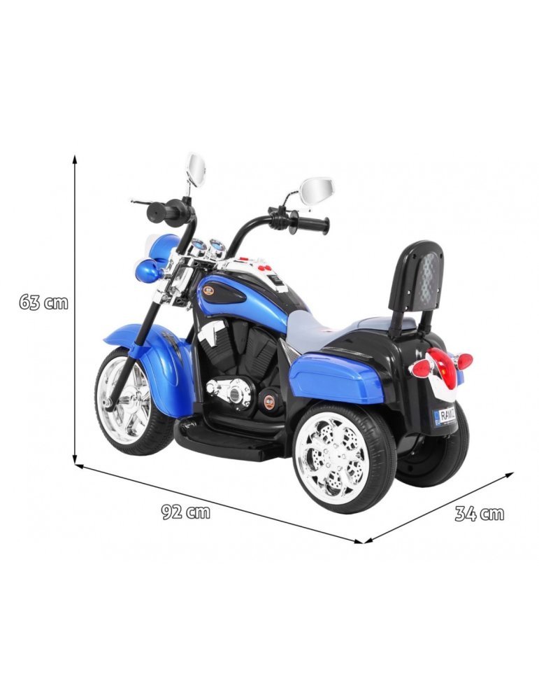 Chopper NightBike 6V Childhood Electric Motorcycle 2  - Vista 1