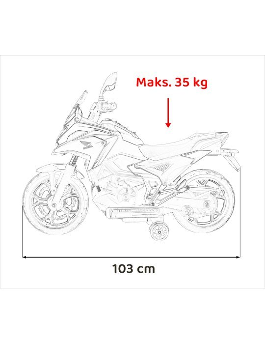 Moto Eléctrica Infantil Honda NC750X 12V | Realismo y Seguridad | Patilandia 
