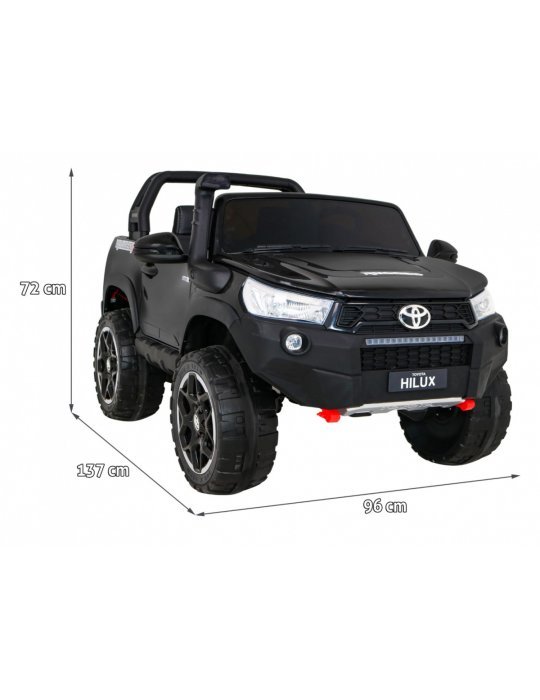 Toyota Hilux 4x4 | Coche Eléctrico Infantil Biplaza 12V con Control Remoto y Suspensión Delantera y Trasera 
