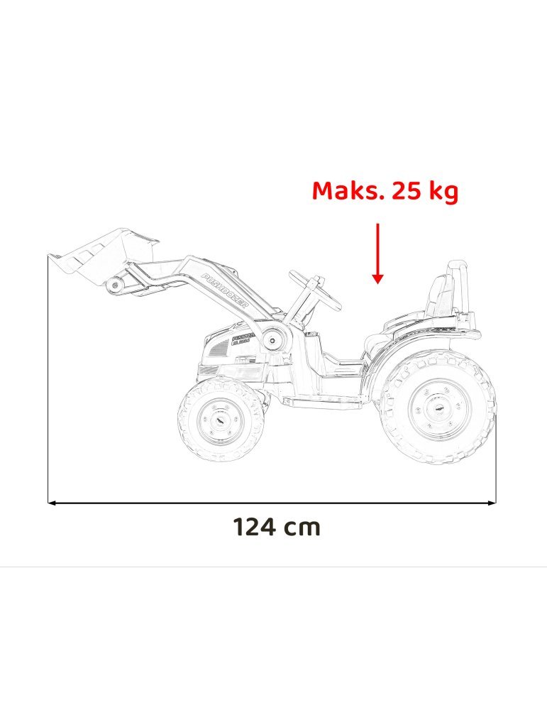 Escavatore elettrico 12V 日本語 Veicolo elettrico con musica e radio FM 64 
