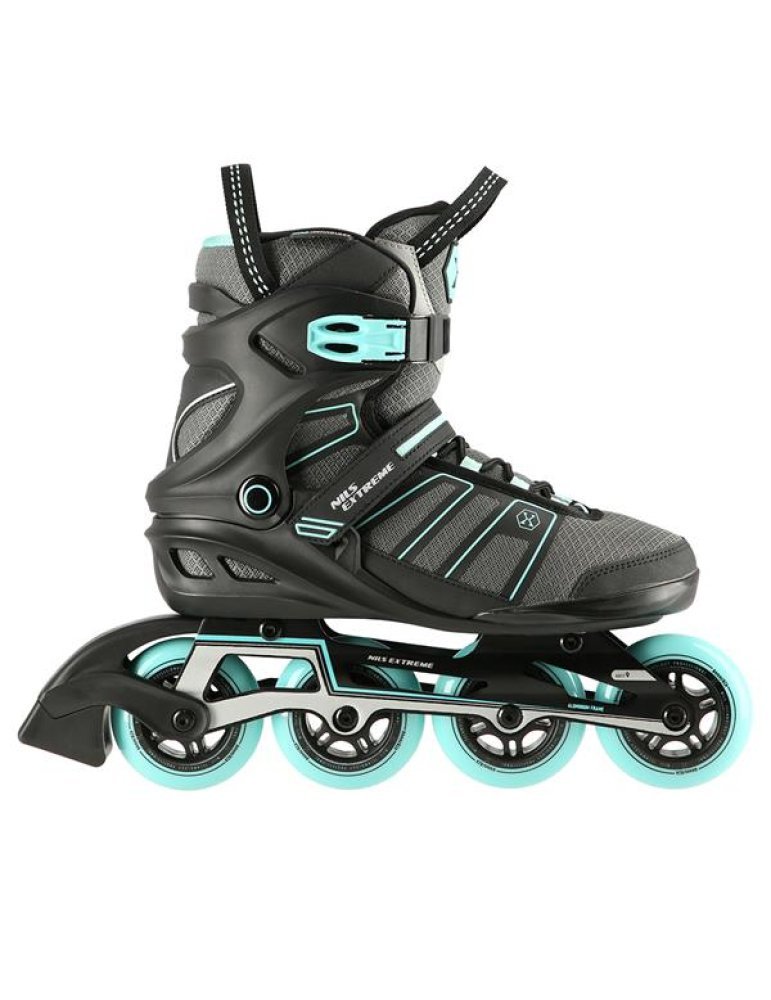 Patines In-Line NILS EXTREME NEGRO-VERDE MENTA |Cómodos Y Seguros 3 