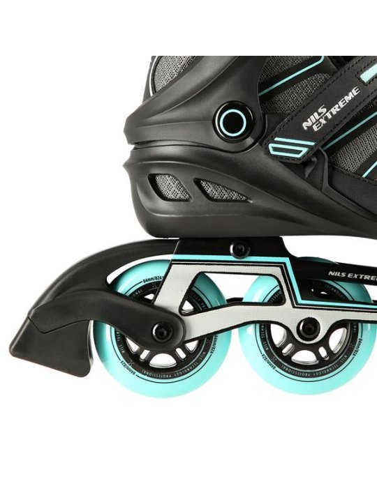 Patines In-Line NILS EXTREME NEGRO-VERDE MENTA |Cómodos Y Seguros 5 