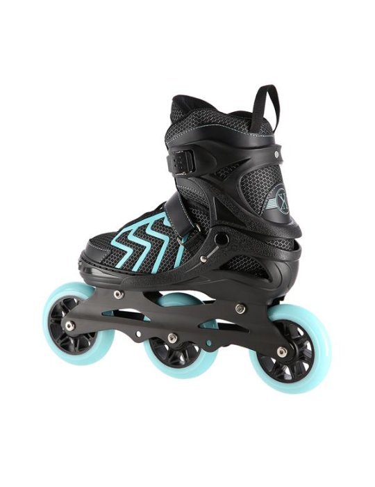 NA19318 BLACK-TURQUOISE SIZE L (39-42) IN-LINE SKATES NILS EXTREME 3 