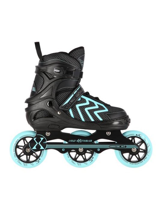 Patines In-Line NILS EXTREME NEGRO-TURQUESA | Semi-blandos Y Seguros 5 