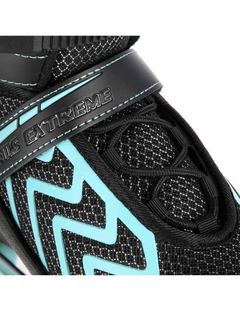 NA19318 BLACK-TURQUOISE SIZE L (39-42) IN-LINE SKATES NILS EXTREME 8  - Vista 7