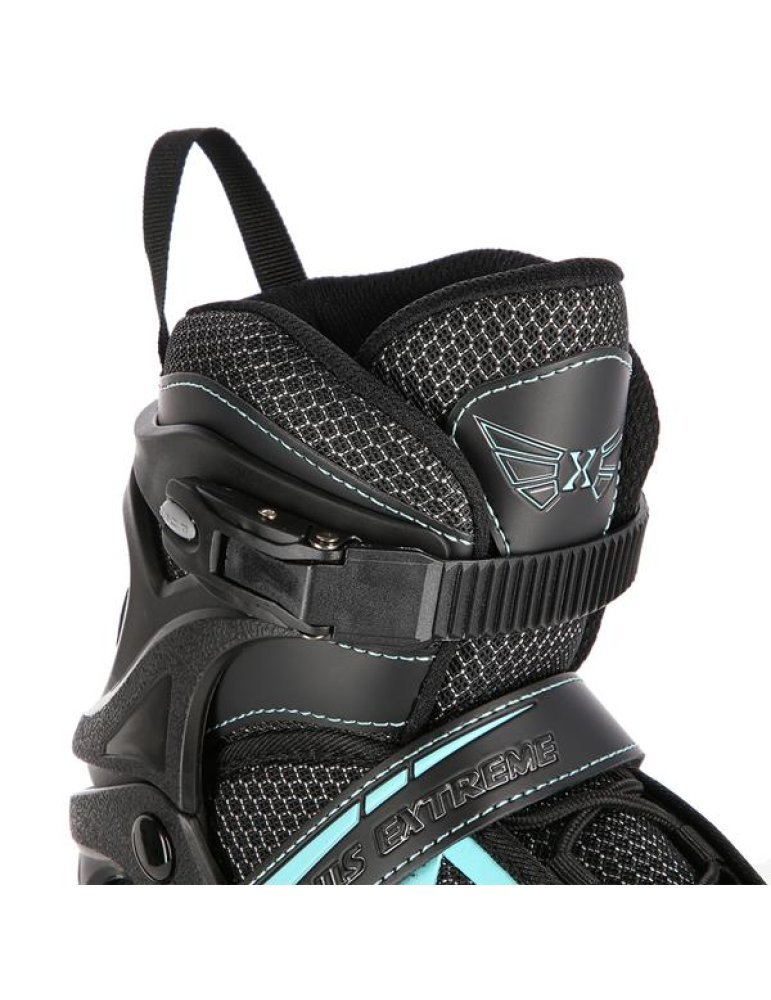 Patines In-Line NILS EXTREME NEGRO-TURQUESA | Semi-blandos Y Seguros 9 