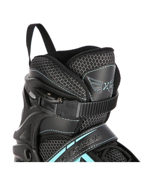 NA19318 BLACK-TURQUOISE SIZE L (39-42) IN-LINE SKATES NILS EXTREME 9 