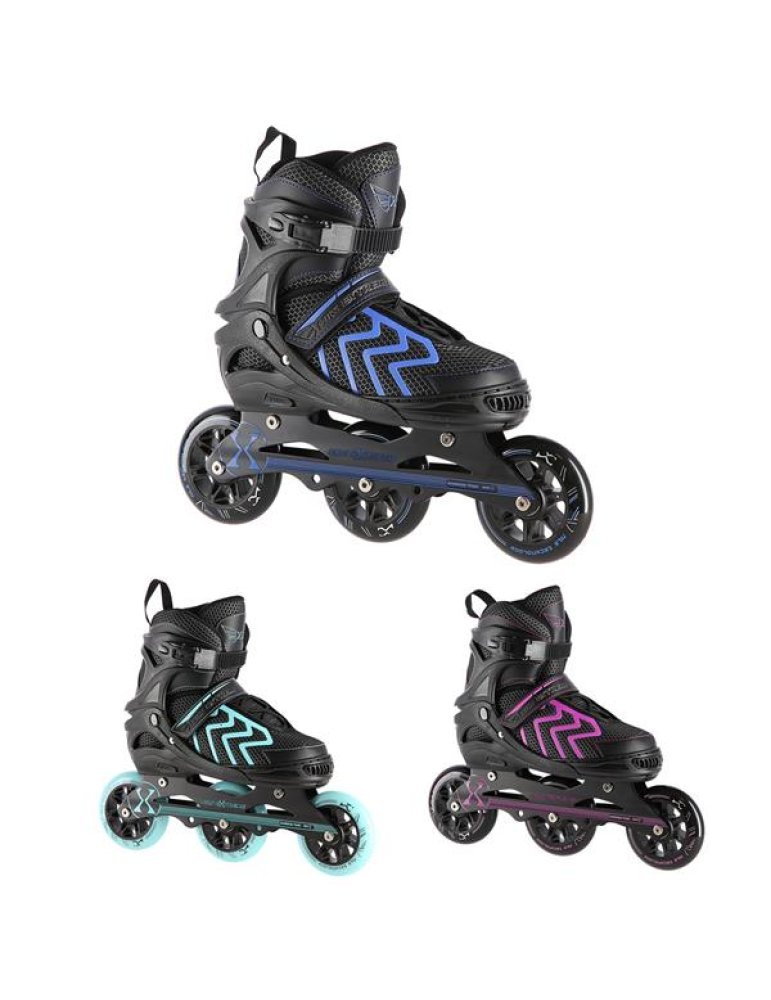 NA19318 BLACK-TURQUOISE SIZE L (39-42) IN-LINE SKATES NILS EXTREME 10  - Vista 9