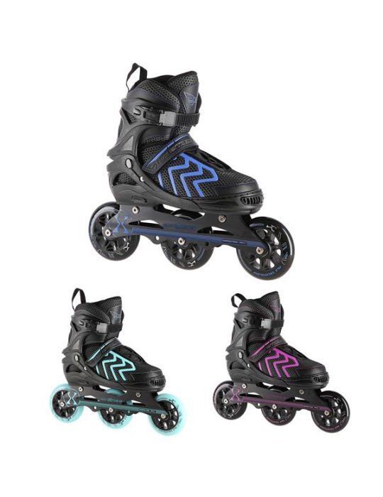 NA19318 BLACK-TURQUOISE SIZE L (39-42) IN-LINE SKATES NILS EXTREME 10 