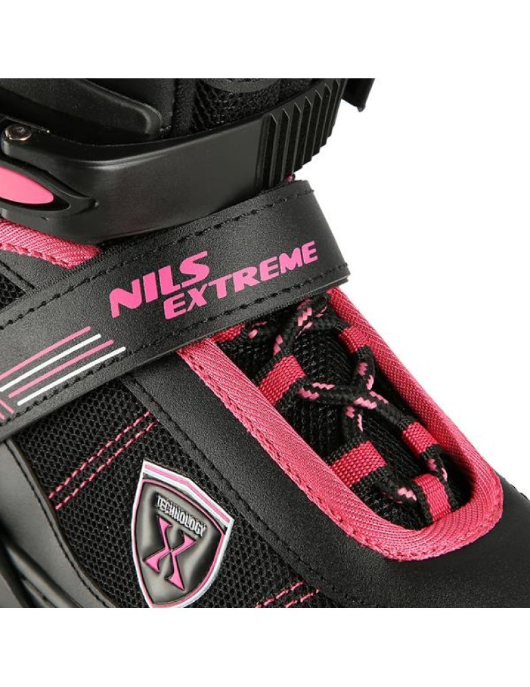 NA19088 BLACK-PINK SIZE S (31-34) IN-LINE SKATES NILS EXTREME 8 