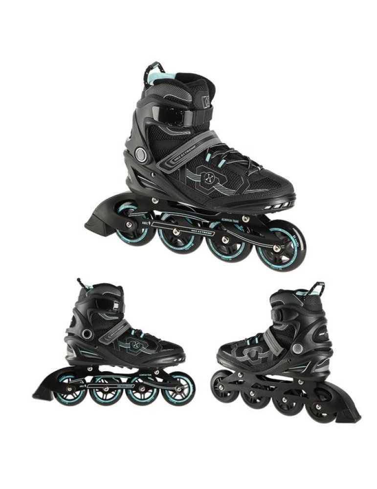 Patines NILS EXTREME COLOR NEGRO-VERDE MENTA Δ Comfort For Beginners 2 