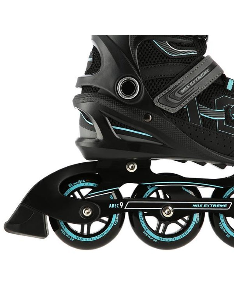 Patines NILS EXTREME COLOR NEGRO-VERDE MENTA Δ Comfort For Beginners 6 