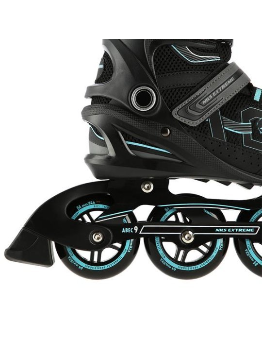 Patines In-Line NILS EXTREME COLOR NEGRO-VERDE MENTA Δ Comfort For Beginners 6 