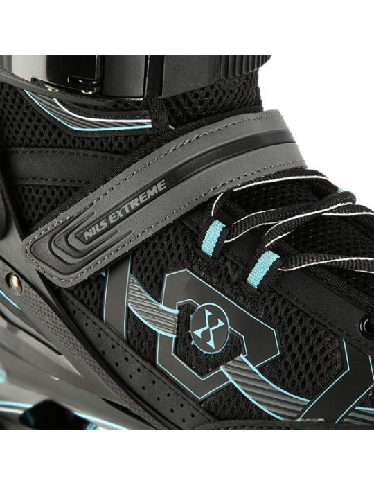 Patines In-Line NILS EXTREME COLOR NEGRO-VERDE MENTA Δ Comfort For Beginners 9 