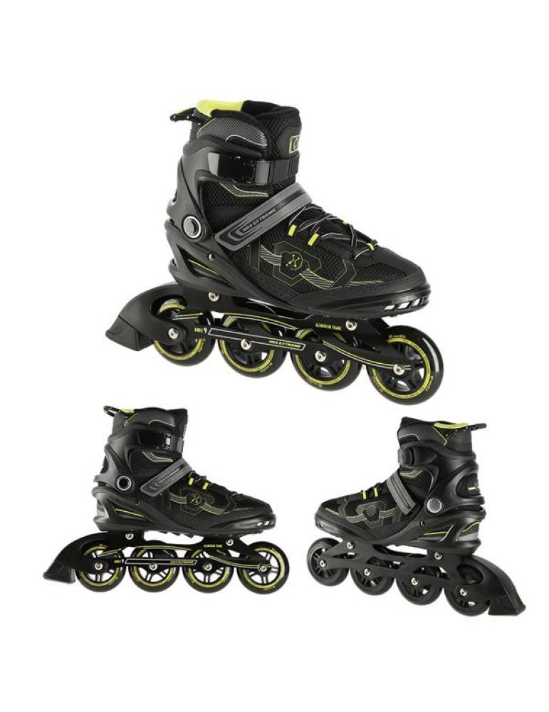 Patines NILS EXTREME COLOR NEGRO-AMARILLO Institut pour les débutants 2 