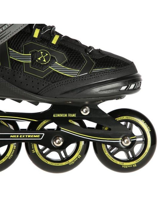 Patines NILS EXTREME COLOR NEGRO-AMARILLO Institut pour les débutants 6 