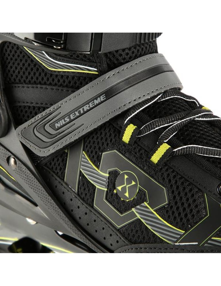 Patines NILS EXTREME COLOR NEGRO-AMARILLO Institut pour les débutants 9 