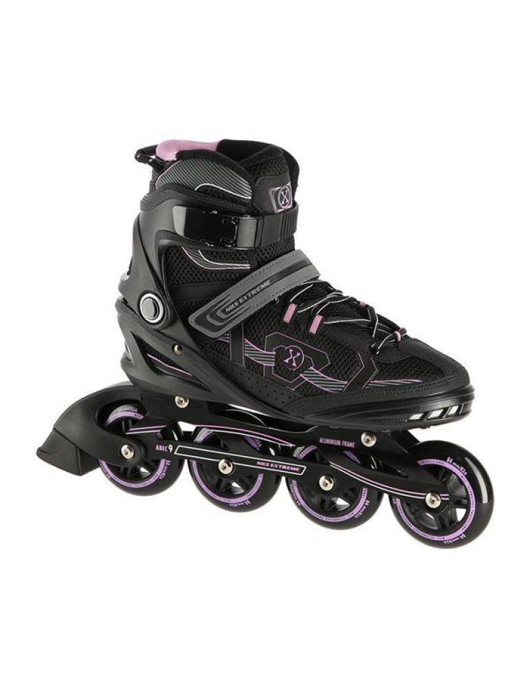 Patines In-Line NILs EXTREME COLOR NEGRO-MORADO 日本語 1 