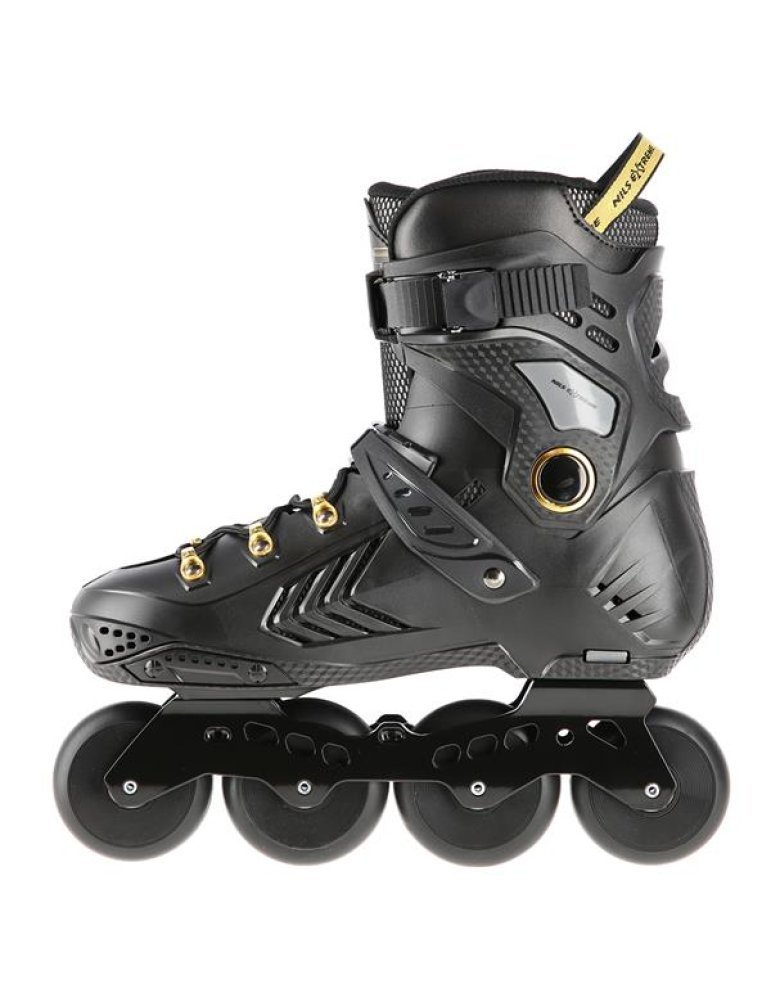 Patines Slalom In-Line NILS EXTREME Black-Oro High Performance 3 