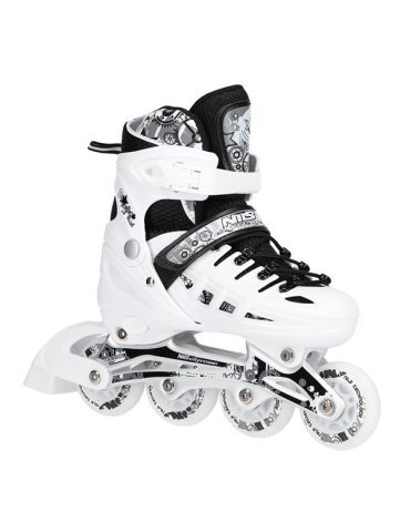 Patines Ajustables con luz 4 en 1 Nils Extreme LED Pure White 