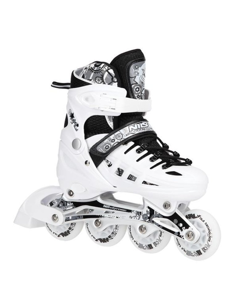 Patines Ajustables con luz 4 en 1 Nils Extreme LED Pure White 