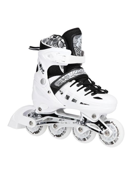 Patines Ajustables con luz 4 en 1 Nils Extreme LED Pure White 