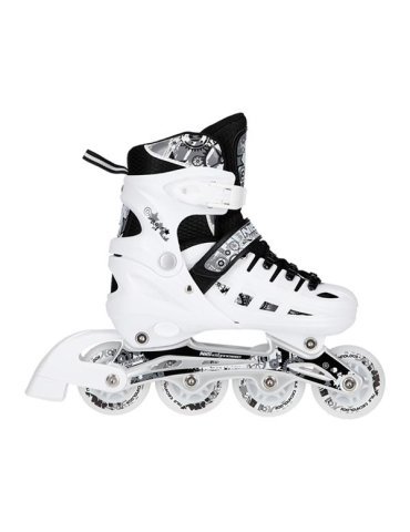 Patines Ajustables con luz 4 en 1 Nils Extreme LED Pure White  2
