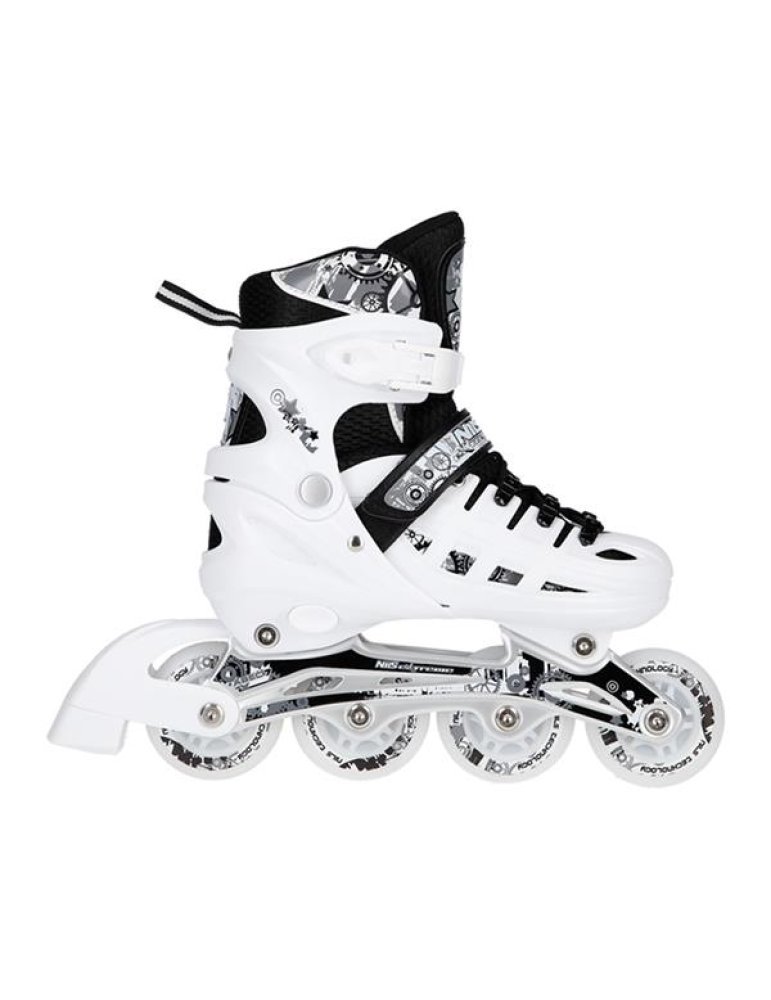 Patines Ajustables con luz 4 en 1 Nils Extreme LED Pure White 